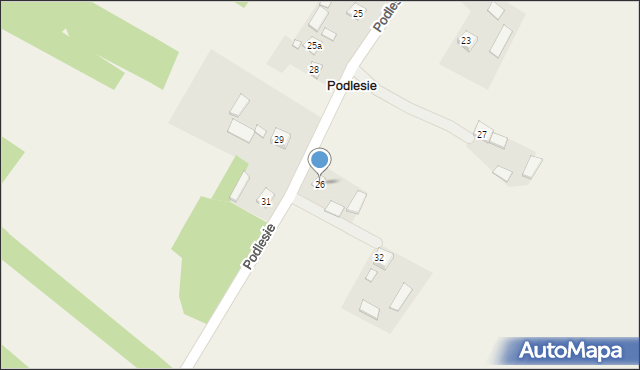 Podlesie, Podlesie, 26, mapa Podlesie