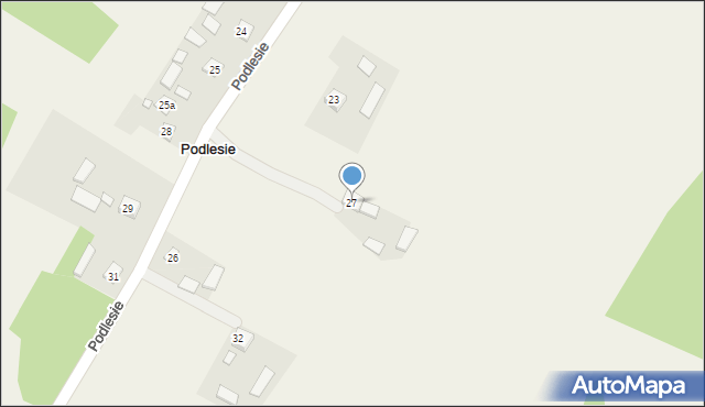 Podlesie, Podlesie, 27, mapa Podlesie