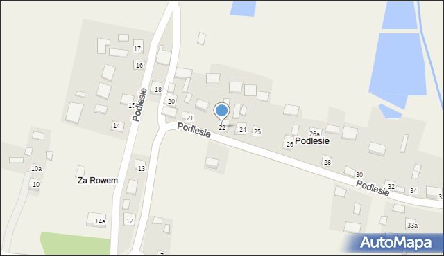 Podlesie, Podlesie, 22, mapa Podlesie