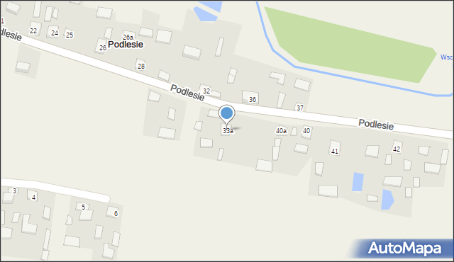 Podlesie, Podlesie, 33a, mapa Podlesie