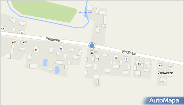 Podlesie, Podlesie, 44, mapa Podlesie