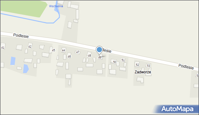 Podlesie, Podlesie, 49, mapa Podlesie