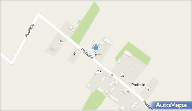 Podlesie, Podlesie, 23, mapa Podlesie