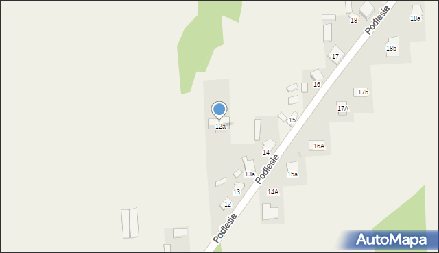 Podlesie, Podlesie, 12a, mapa Podlesie