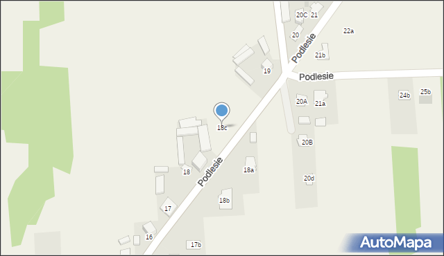Podlesie, Podlesie, 18c, mapa Podlesie