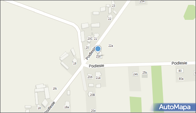 Podlesie, Podlesie, 21b, mapa Podlesie