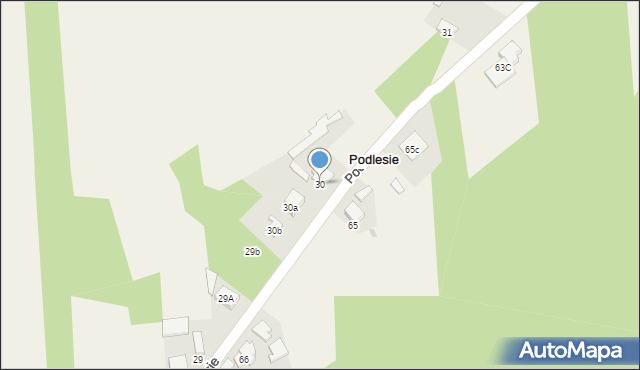 Podlesie, Podlesie, 30, mapa Podlesie