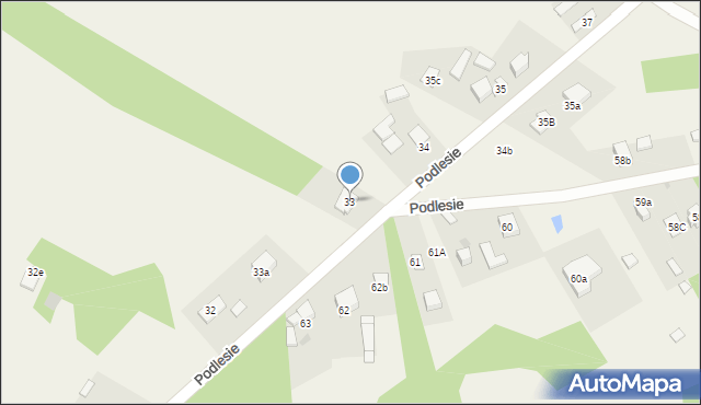 Podlesie, Podlesie, 33, mapa Podlesie