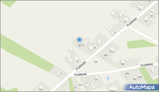 Podlesie, Podlesie, 35c, mapa Podlesie