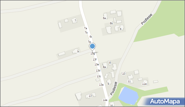 Podlesie, Podlesie, 13g, mapa Podlesie
