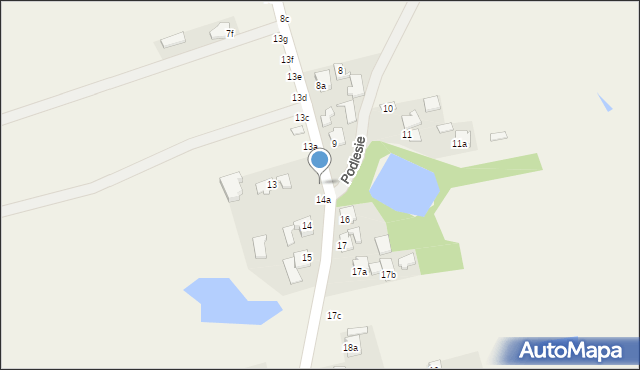 Podlesie, Podlesie, 14b, mapa Podlesie