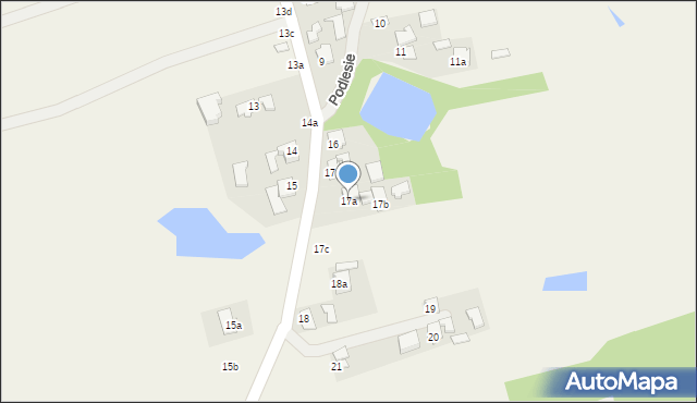 Podlesie, Podlesie, 17a, mapa Podlesie
