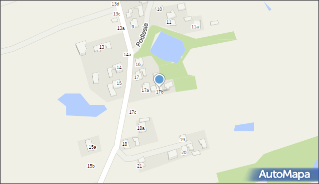 Podlesie, Podlesie, 17b, mapa Podlesie