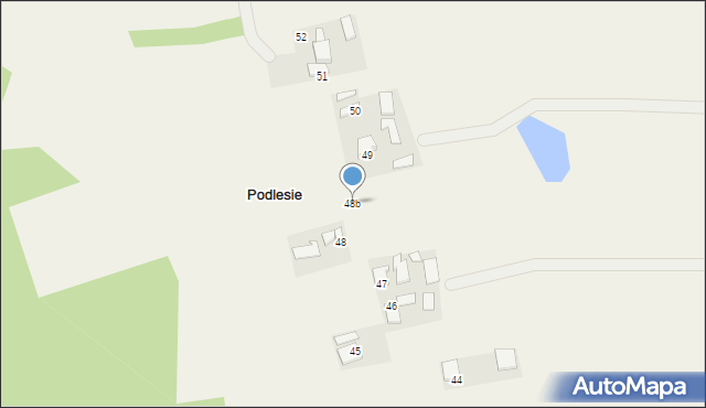 Podlesie, Podlesie, 48b, mapa Podlesie