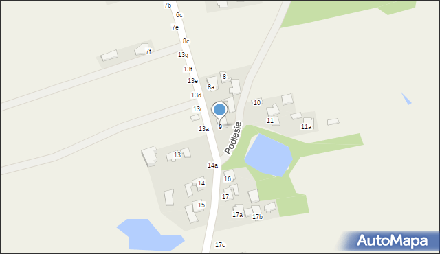 Podlesie, Podlesie, 9, mapa Podlesie