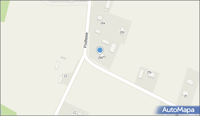 Podlesie, Podlesie, 25A, mapa Podlesie