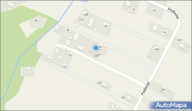 Podlesie, Podlesie, 34A, mapa Podlesie