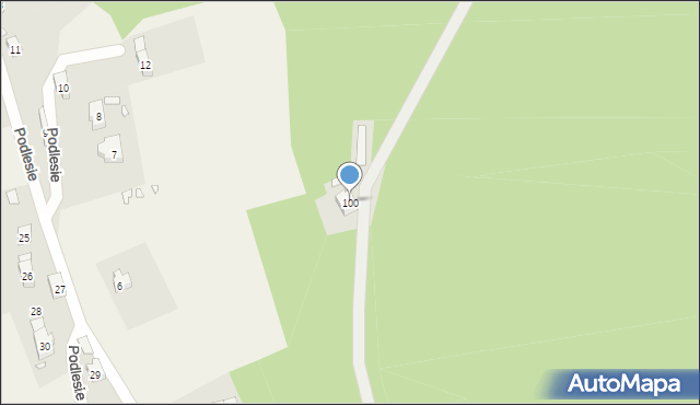 Podlesie, Podlesie, 100, mapa Podlesie