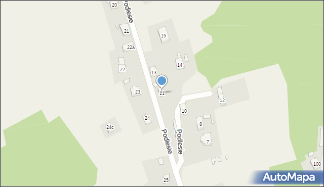 Podlesie, Podlesie, 11, mapa Podlesie