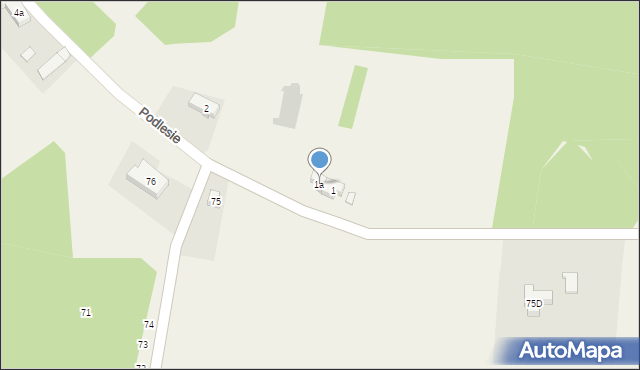 Podlesie, Podlesie, 1a, mapa Podlesie