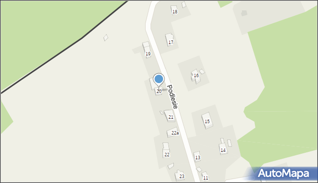 Podlesie, Podlesie, 20, mapa Podlesie