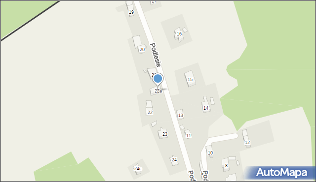 Podlesie, Podlesie, 22a, mapa Podlesie