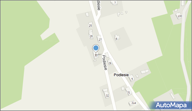 Podlesie, Podlesie, 30, mapa Podlesie