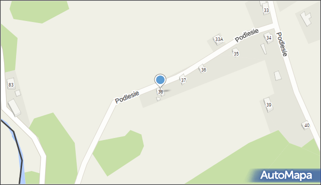 Podlesie, Podlesie, 38, mapa Podlesie