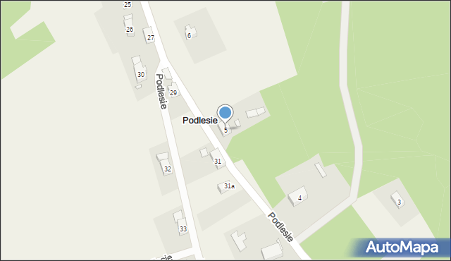 Podlesie, Podlesie, 5, mapa Podlesie