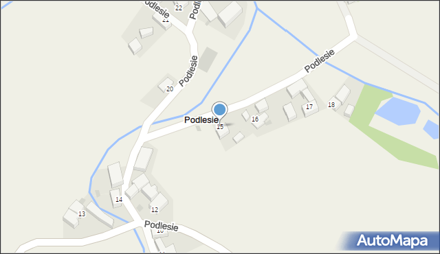 Podlesie, Podlesie, 15, mapa Podlesie