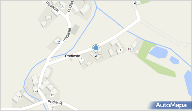 Podlesie, Podlesie, 16, mapa Podlesie