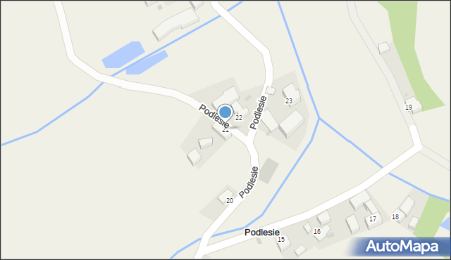 Podlesie, Podlesie, 21, mapa Podlesie