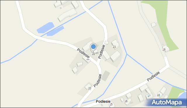 Podlesie, Podlesie, 22, mapa Podlesie