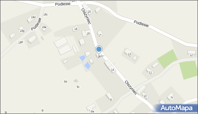 Podlesie, Podlesie, 15, mapa Podlesie