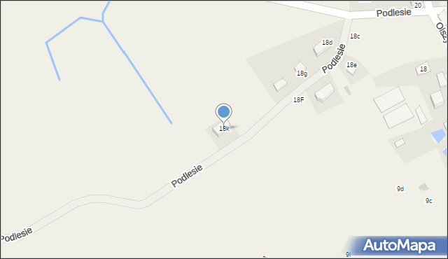 Podlesie, Podlesie, 18k, mapa Podlesie