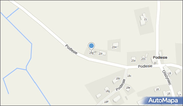 Podlesie, Podlesie, 20g, mapa Podlesie