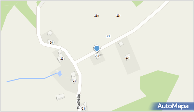 Podlesie, Podlesie, 23c, mapa Podlesie