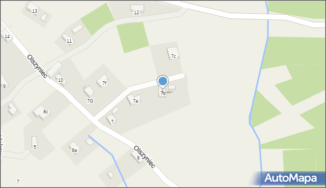 Podlesie, Podlesie, 7b, mapa Podlesie