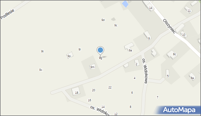 Podlesie, Podlesie, 9g, mapa Podlesie