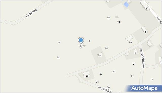 Podlesie, Podlesie, 9p, mapa Podlesie