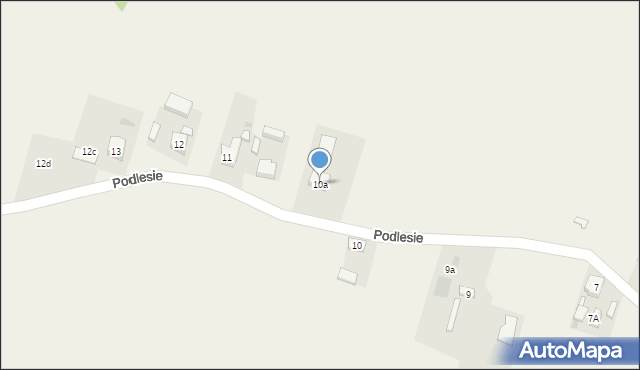 Podlesie, Podlesie, 10a, mapa Podlesie