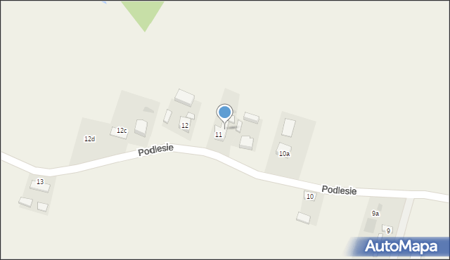 Podlesie, Podlesie, 11a, mapa Podlesie