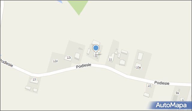 Podlesie, Podlesie, 12, mapa Podlesie