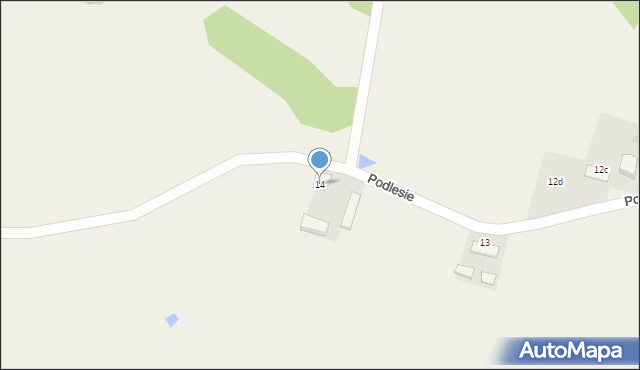 Podlesie, Podlesie, 14, mapa Podlesie