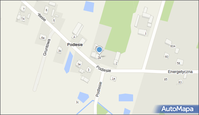 Podlesie, Podlesie, 2a, mapa Podlesie