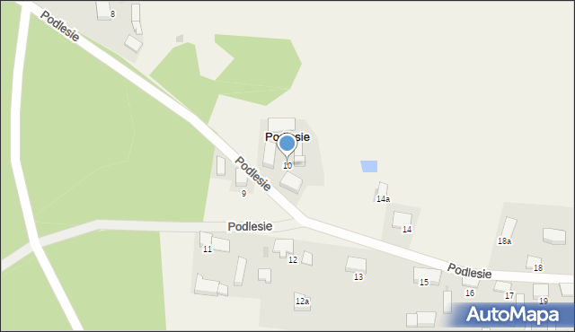 Podlesie, Podlesie, 10, mapa Podlesie