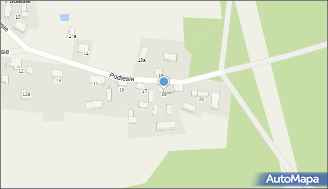 Podlesie, Podlesie, 19, mapa Podlesie