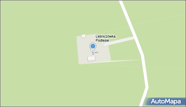 Podlesie, Podlesie, 21, mapa Podlesie