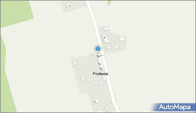 Podlesie, Podlesie, 5a, mapa Podlesie