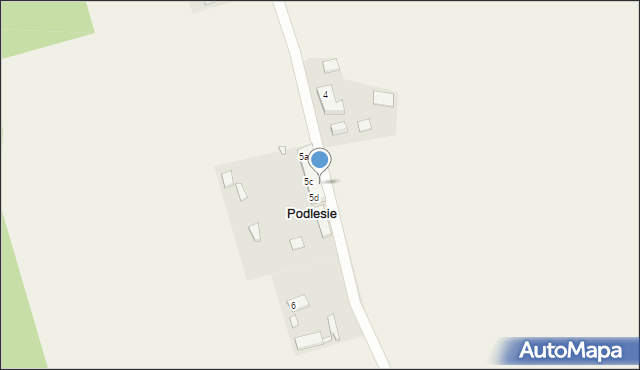 Podlesie, Podlesie, 5e, mapa Podlesie